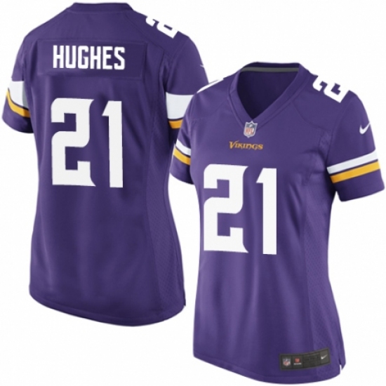 Women's Nike Minnesota Vikings 21 Mike Hughes Game Purple Team Color NFL Jersey