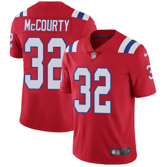 Youth Nike New England Patriots 32 Devin McCourty Red Alternate Vapor Untouchable Limited Player NFL Jersey