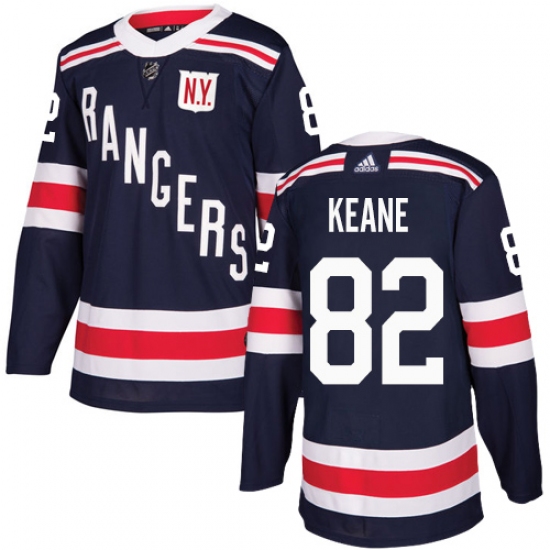 Men's Adidas New York Rangers 82 Joey Keane Authentic Navy Blue 2018 Winter Classic NHL Jersey