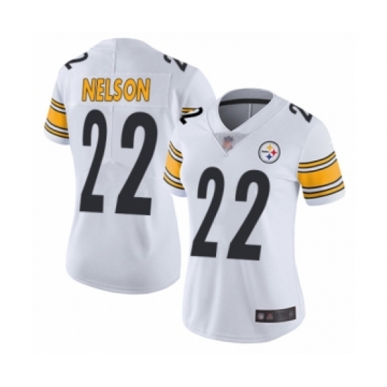 Women's Pittsburgh Steelers 22 Steven Nelson White Vapor Untouchable Limited Player Football Jersey