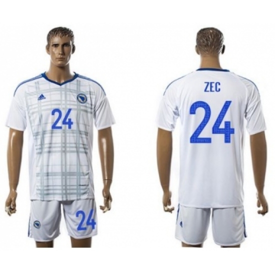 Bosnia Herzegovina 24 Zec Away Soccer Country Jersey