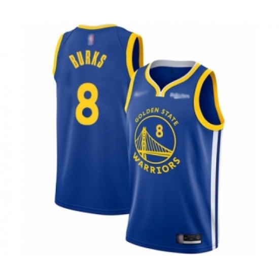 Women's Golden State Warriors 8 Alec Burks Swingman Royal Finished Basketball Jersey - Icon Edition