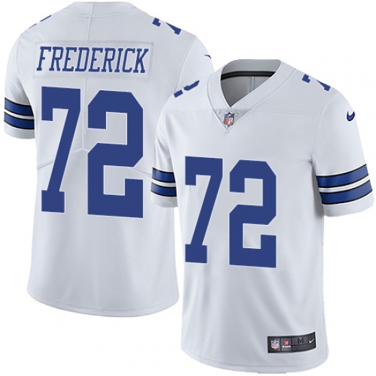 Men's Nike Dallas Cowboys 72 Travis Frederick White Vapor Untouchable Limited Player NFL Jersey