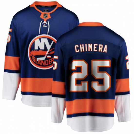 Youth New York Islanders 25 Jason Chimera Fanatics Branded Royal Blue Home Breakaway NHL Jersey