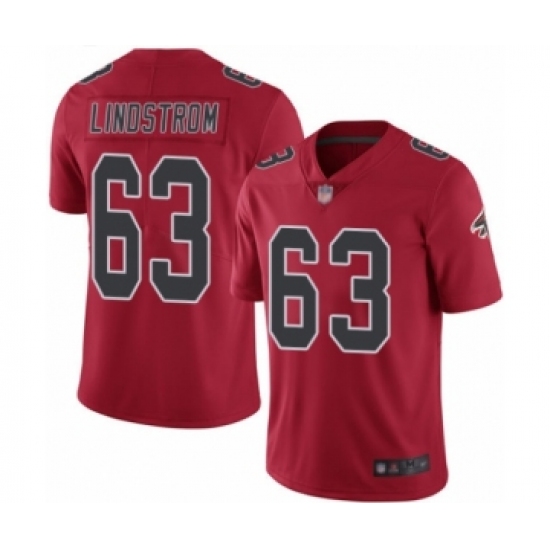 Youth Atlanta Falcons 63 Chris Lindstrom Limited Red Rush Vapor Untouchable Football Jersey