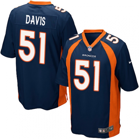 Men's Nike Denver Broncos 51 Todd Davis Game Navy Blue Alternate NFL Jersey