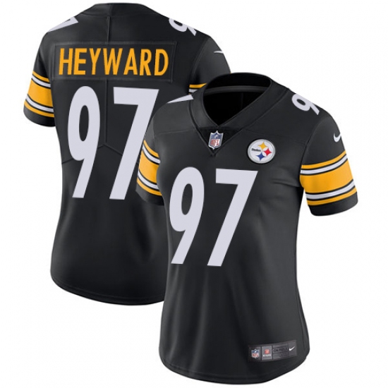 Women's Nike Pittsburgh Steelers 97 Cameron Heyward Black Team Color Vapor Untouchable Limited Player NFL Jersey