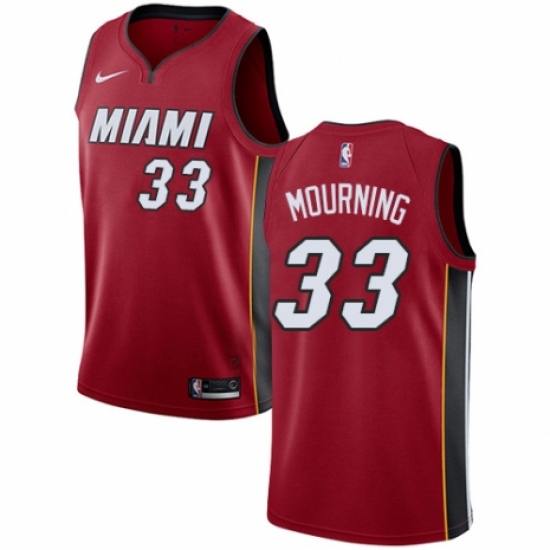 Women's Nike Miami Heat 33 Alonzo Mourning Swingman Red NBA Jersey Statement Edition