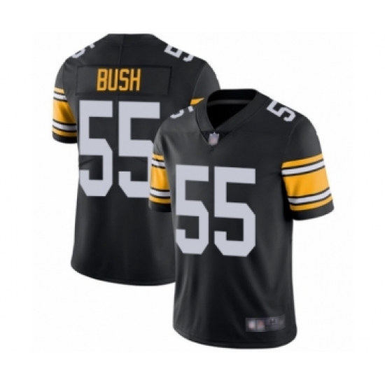 Men's Pittsburgh Steelers 55 Devin Bush Black Alternate Vapor Untouchable Limited Player Football Jersey
