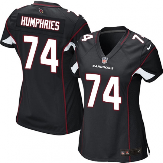 Women's Nike Arizona Cardinals 74 D.J. Humphries Game Black Alternate NFL Jersey