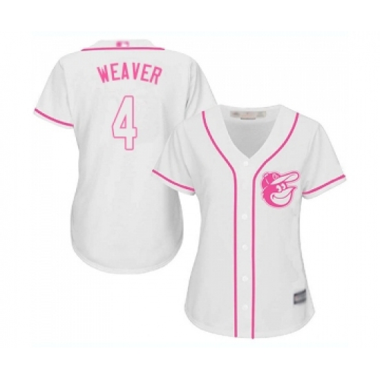 Women's Baltimore Orioles 4 Earl Weaver Replica White Fashion Cool Base Baseball Jersey