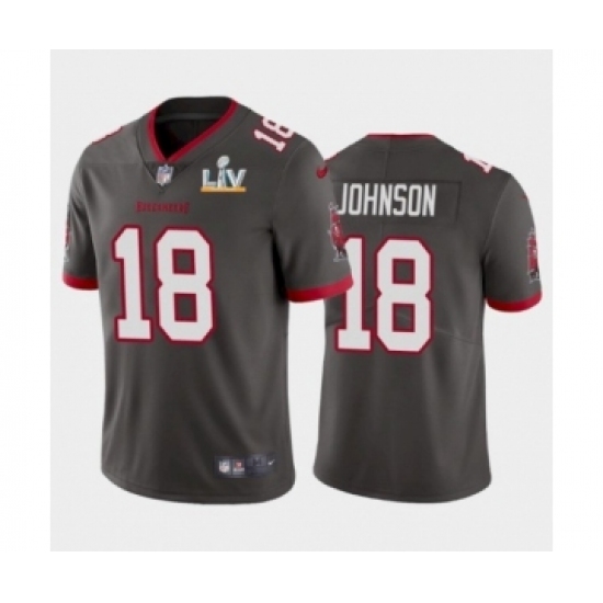 Youth Tampa Bay Buccaneers 18 Tyler Johnson Pewter Super Bowl LV Jersey