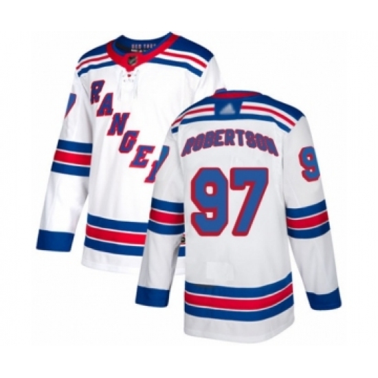 Youth New York Rangers 97 Matthew Robertson Authentic White Away Hockey Jersey