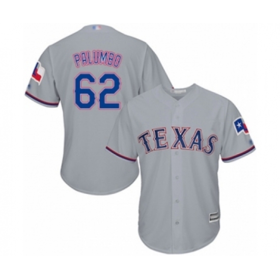 Youth Texas Rangers 62 Joe Palumbo Authentic Grey Road Cool Base Baseball Player Jersey