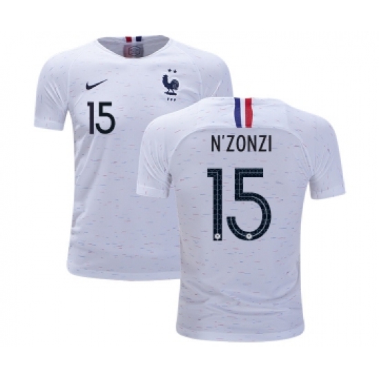 France 15 N'Zonzi Away Kid Soccer Country Jersey