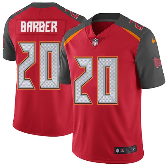 Men's Nike Tampa Bay Buccaneers 20 Ronde Barber Red Team Color Vapor Untouchable Limited Player NFL Jersey