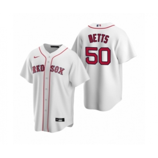 Youth Boston Red Sox 50 Mookie Betts Nike White Replica Home Jersey