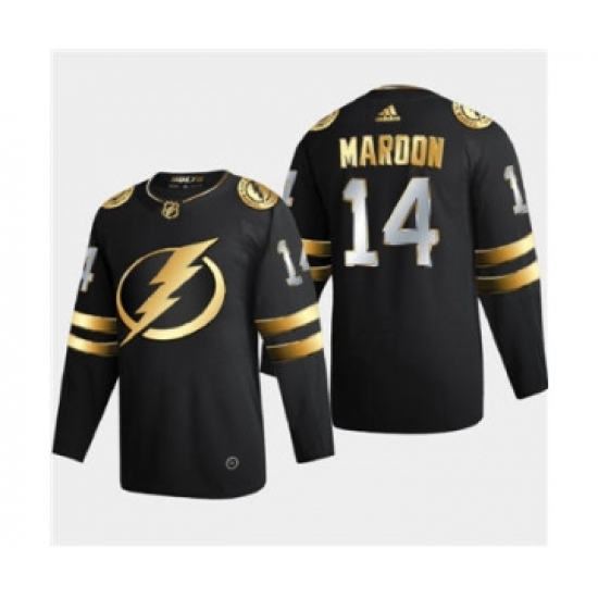 Men's Tampa Bay Lightning 14 Patrick Maroon Black Golden Edition Limited Stitched Hockey Jersey