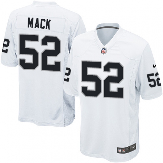 Men's Nike Oakland Raiders 52 Khalil Mack Game White NFL Jersey