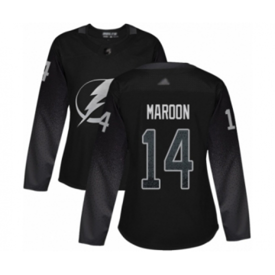 Women's Tampa Bay Lightning 14 Patrick Maroon Authentic Black Alternate Hockey Jersey