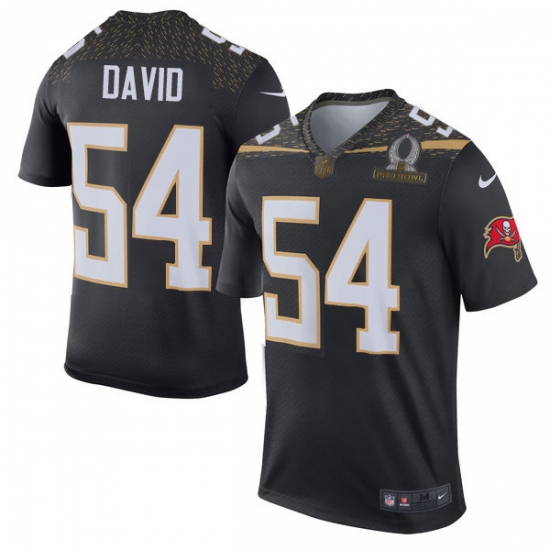Men's Nike Tampa Bay Buccaneers 54 Lavonte David Elite Black Team Irvin 2016 Pro Bowl NFL Jersey