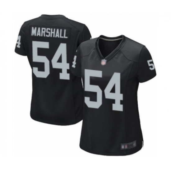 Women's Oakland Raiders 54 Brandon Marshall Game Black Team Color Football Jersey