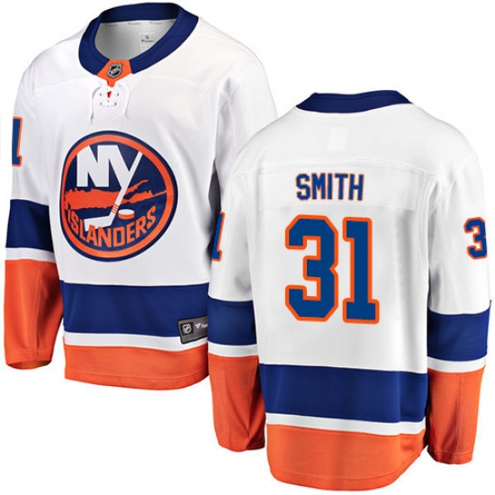 Youth New York Islanders 31 Billy Smith Fanatics Branded White Away Breakaway NHL Jersey