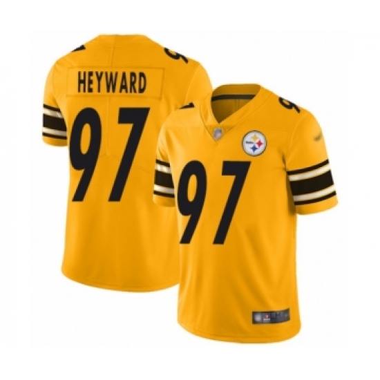 Men's Pittsburgh Steelers 97 Cameron Heyward Limited Gold Inverted Legend Football Jersey