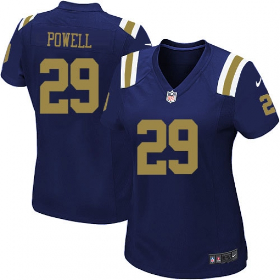Women's Nike New York Jets 29 Bilal Powell Elite Navy Blue Alternate NFL Jersey