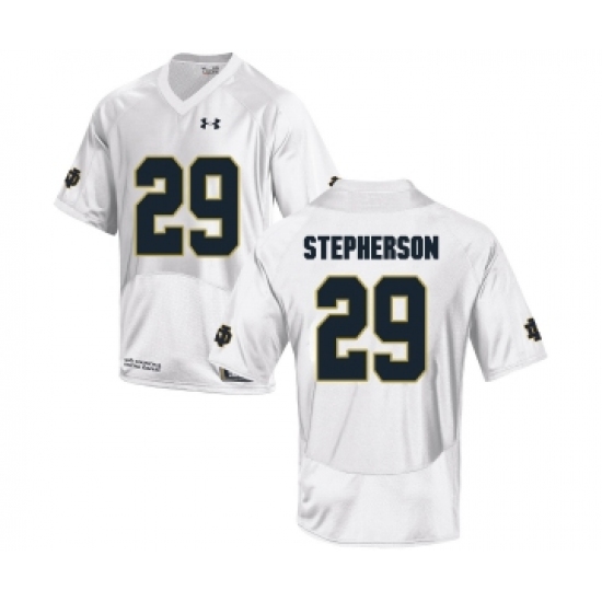 Notre Dame Fighting Irish 29 Kevin Stepherson White College Football Jersey