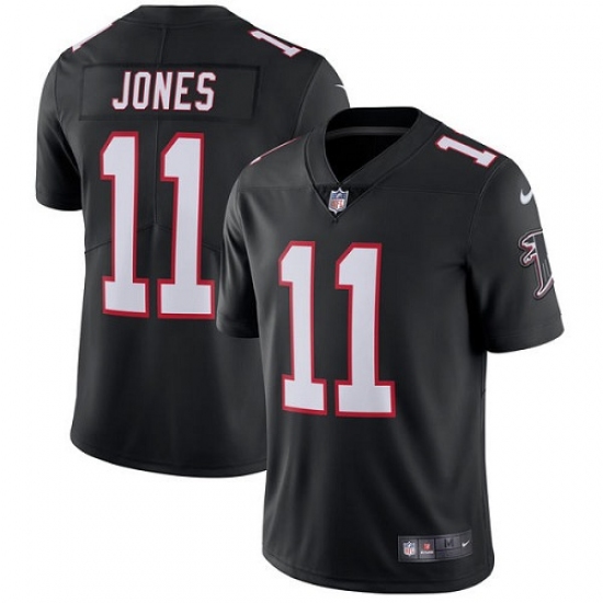 Men's Nike Atlanta Falcons 11 Julio Jones Black Alternate Vapor Untouchable Limited Player NFL Jersey