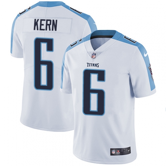 Youth Nike Tennessee Titans 6 Brett Kern White Vapor Untouchable Limited Player NFL Jersey