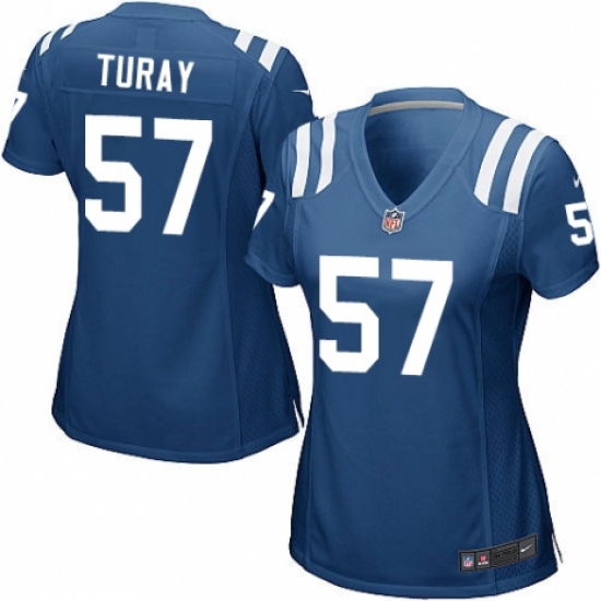 Women's Nike Indianapolis Colts 57 Kemoko Turay Game Royal Blue Team Color NFL Jersey