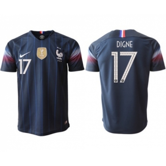 France 17 Digne Home Thai Version Soccer Country Jersey