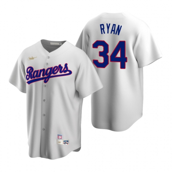 Men's Nike Texas Rangers 34 Nolan Ryan White Cooperstown Collection Home Stitched Baseball Jersey
