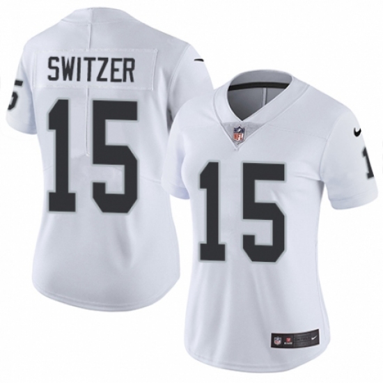 Women's Nike Oakland Raiders 15 Ryan Switzer White Vapor Untouchable Limited Player NFL Jersey