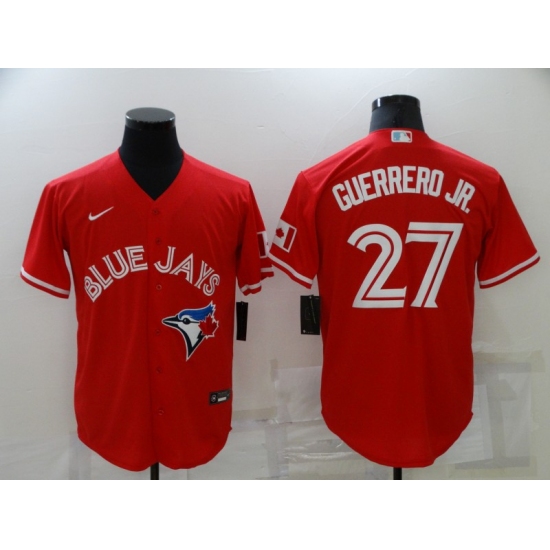 Men's Toronto Blue Jays 27 Vladimir Guerrero Jr. Red Game Alternate Baseball Jersey