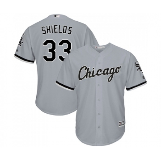 Men's Majestic Chicago White Sox 33 James Shields Replica Grey Road Cool Base MLB Jerseys