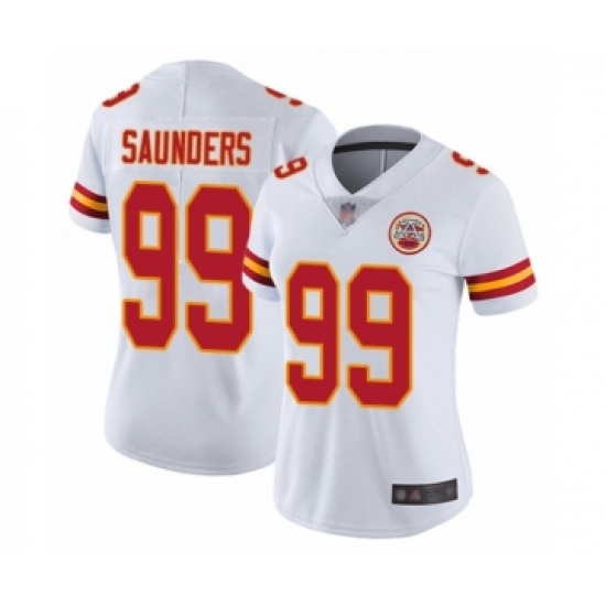 Women's Kansas City Chiefs 99 Khalen Saunders White Vapor Untouchable Elite Player Football Jersey