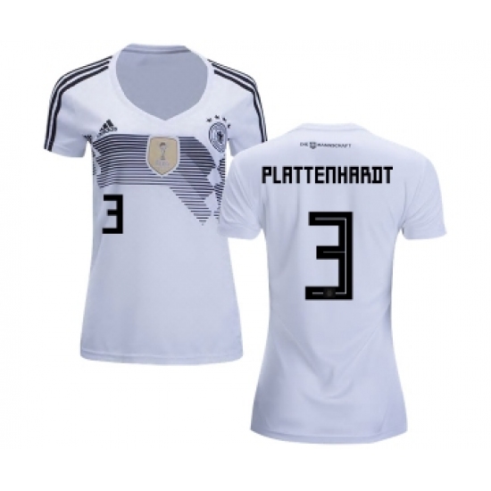 Women's Germany 3 Plattenhardt White Home Soccer Country Jersey