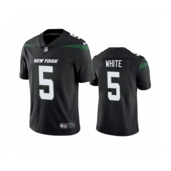 Men's New York Jets 5 Mike White Black Vapor Untouchable Limited Stitched Jersey