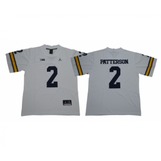 Michigan Wolverines 2 Shea Patterson White College Football Jersey