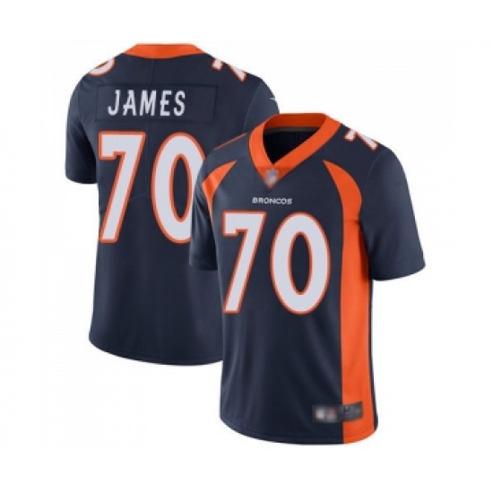 Men's Denver Broncos 70 Ja'Wuan James Navy Blue Alternate Vapor Untouchable Limited Player Football Jersey