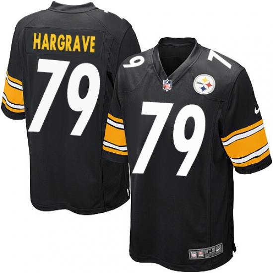 Men's Nike Pittsburgh Steelers 79 Javon Hargrave Game Black Team Color NFL Jersey