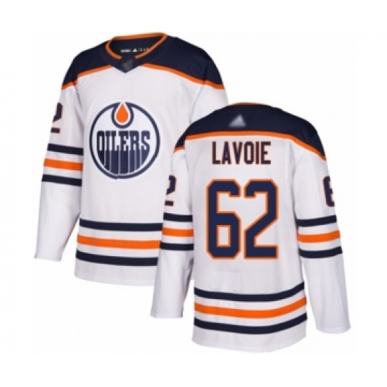 Youth Edmonton Oilers 62 Raphael Lavoie Authentic White Away Hockey Jersey
