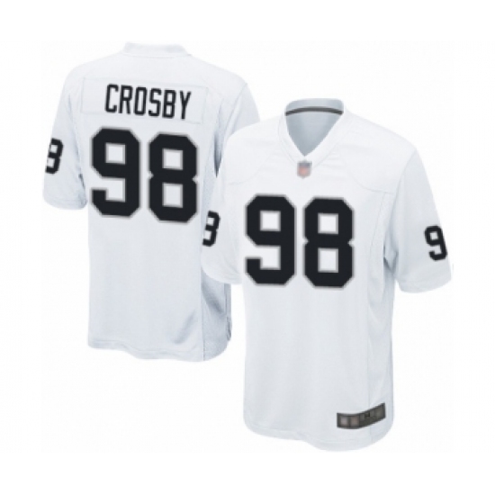 Men's Oakland Raiders 98 Maxx Crosby Game White Football Jersey