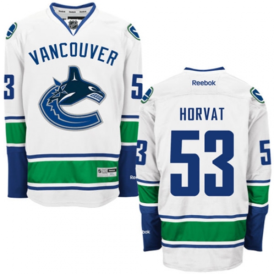 Men's Reebok Vancouver Canucks 53 Bo Horvat Authentic White Away NHL Jersey