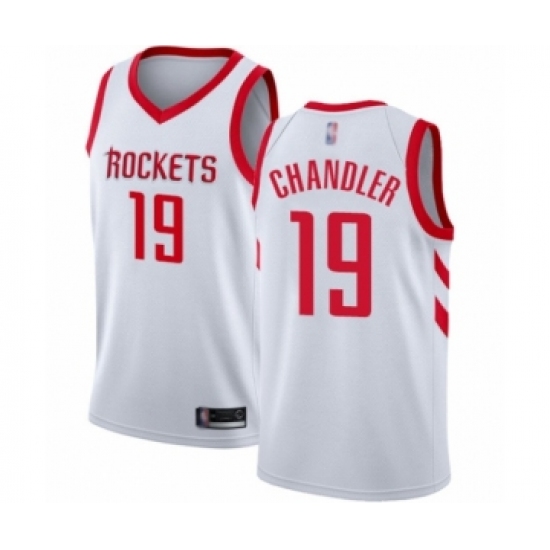 Women's Houston Rockets 19 Tyson Chandler Swingman White Basketball Jersey - Association Edition