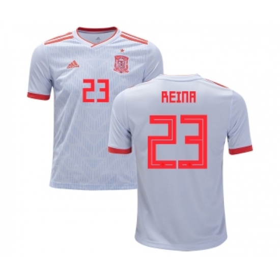 Spain 23 Reina Away Kid Soccer Country Jersey