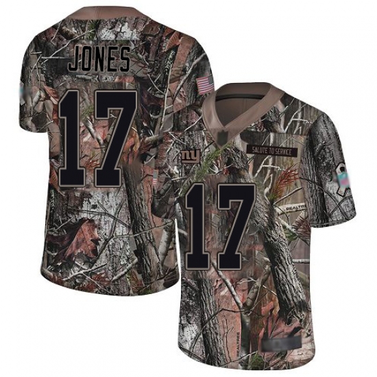 Youth Nike New York Giants 17 Daniel Jones Camo Stitched NFL Limited Rush Realtree Jersey